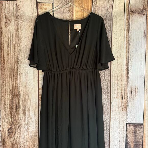 Show Me Your Mumu Black Maxi Dress 1X Formal Cocktail Bridesmaid Wedding NWT - Picture 3 of 10